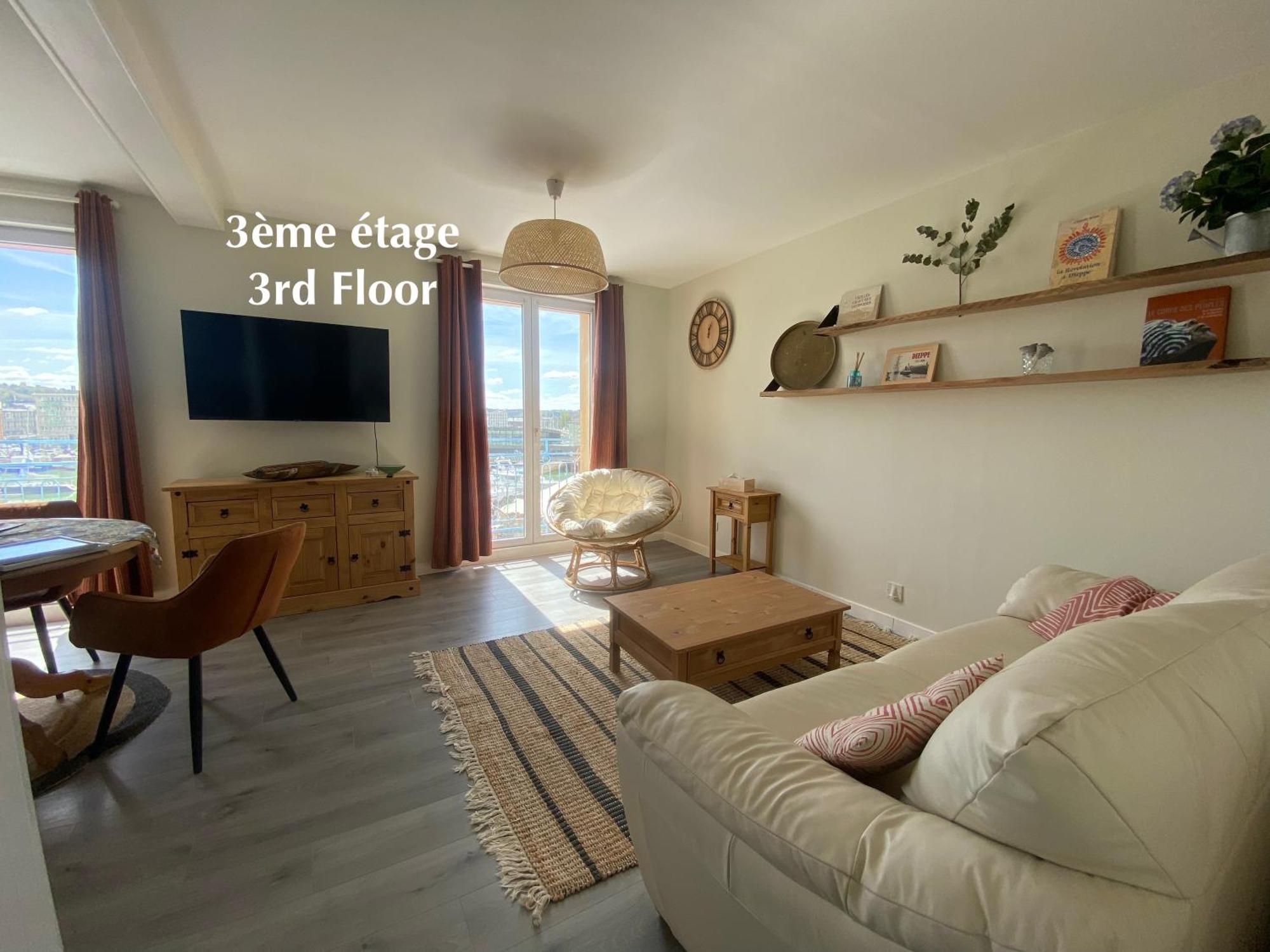 Etablissement 3 Etoiles Avec Ascenseur, 3 Appartements Lumineux Vue Port Avec Balcon, 200M De La Mer, Wifi Fibre, Tous Service Inclus Dieppe Eksteriør billede